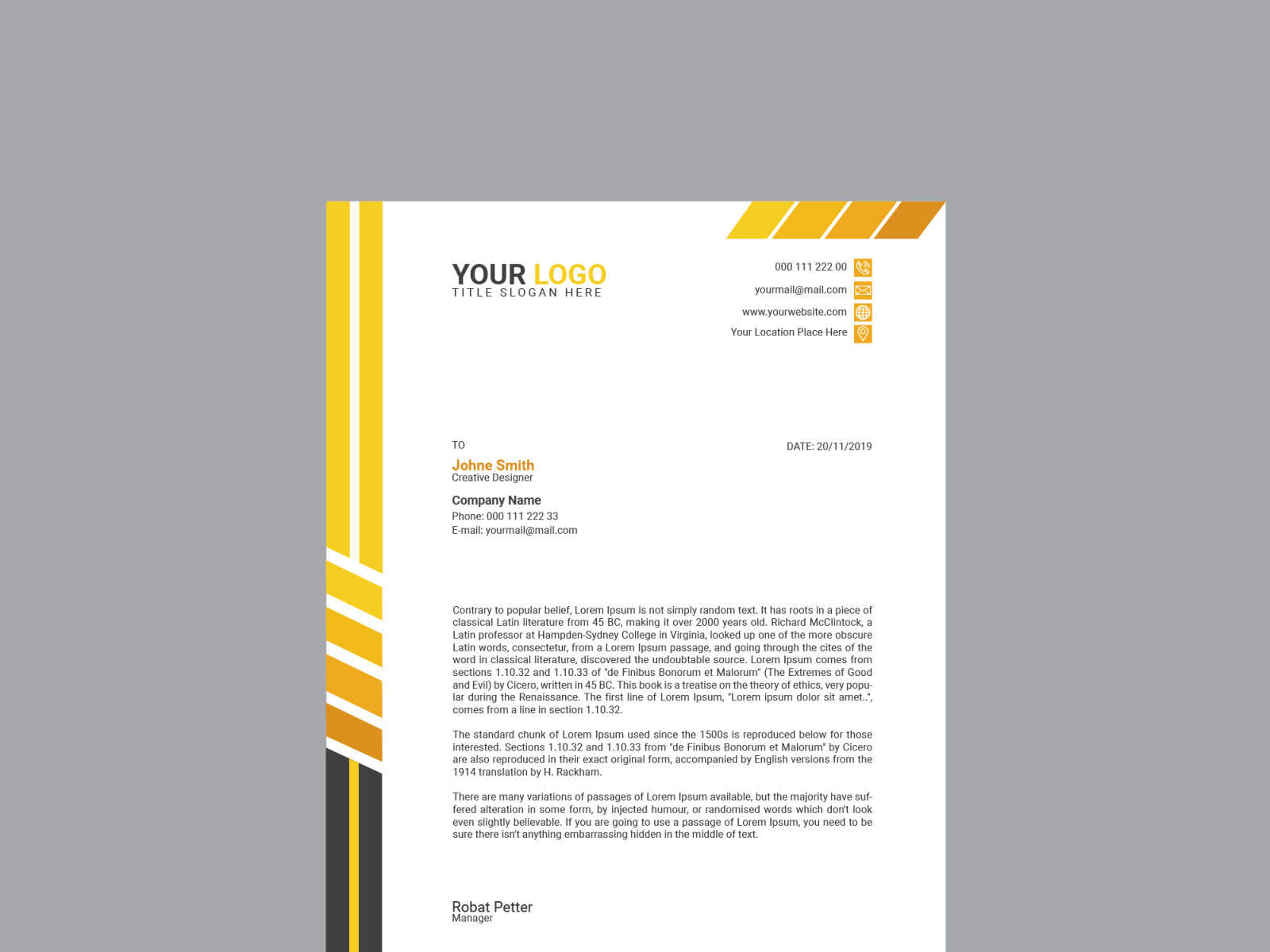 Graphic Designer Letterhead Examples Design Talk