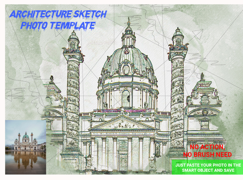 Architecture Sketch Photo Template by AL AMIN on Dribbble