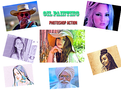 Oil Painting Photoshop Action action actionoil drawing editing effect filter images manipulation oil paint oil paintingr portrait professional realistic retouch