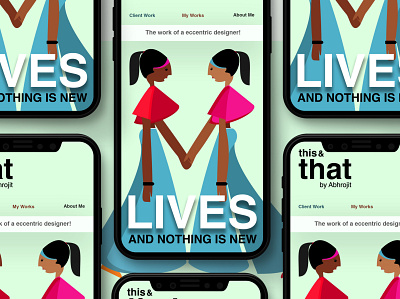 Lives & Nothing New 2d design 2d illustration branding colours design illustration minimal ui ux web