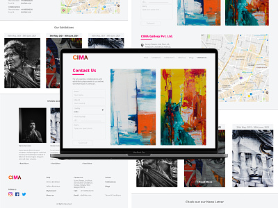Redesign of the CIMA Art Gallery UI art gallery ui design gallery gallery ui graphic design home page home page ui ui ux website website ui