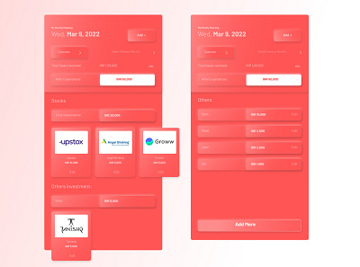 My Monthly Planning - Calculator (Part 2 of 2) app app ui calculator calculator ui design monthly planning monthly planning ui red red ui ui ux uxui website