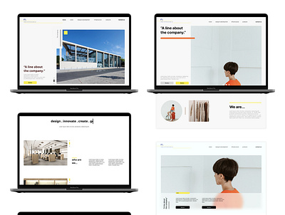 A lean and clean interactive UI for a corporate portfolio design ui ux uxui website