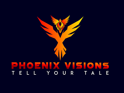 phoenix visions branding design flat illustration illustrator logo minimal type vector welcome shot