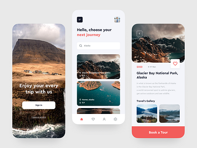 Travel Service App 2020 trend app app design cards clean figma ios iphone iphonex mobile mobile app mobile ui travel travel app