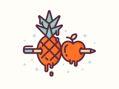 PPAP - long version! apple icon illustration long pen pikotaro pineapple ppap