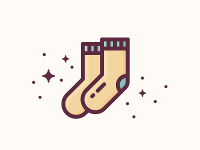 Space Socks flat icon illustration socks space