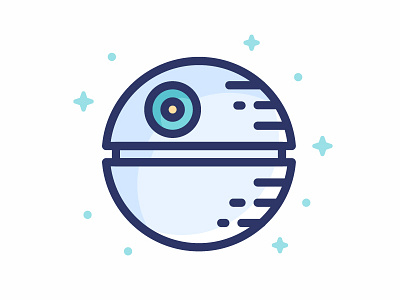 Death Star death star geek icon illustration line sci fi space star wars stroke