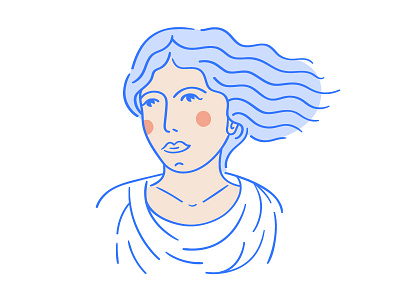 Niobe ancient character face girl greek illustration line mythology niobe stroke