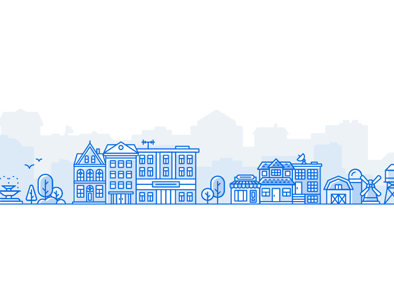 Cityscape – Suburban by Oleg Levin on Dribbble