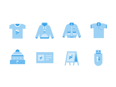 Printd icons blue cloth clothes clothing flat hoodie icons logo illustration mark shirt sign