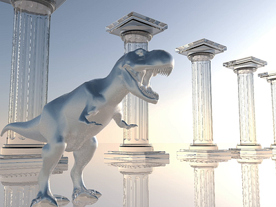 Arrival 3d aimation ancient arrival cg cggraphics illustration mystical spacechip trex