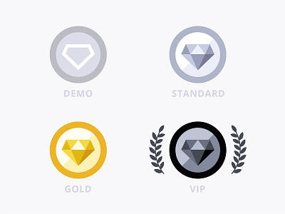 User Account Types account accounts demo diamond gold icon set iconography icons icons design iconset standard vip