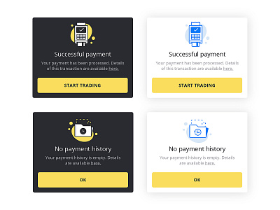 Successful payment / No payment history history iconography icons illustration interface money payment success trade trading ui uiux user ux web