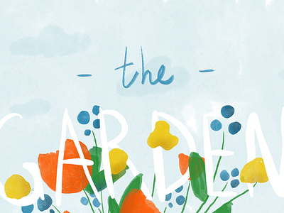 The garden cover illustration flowers