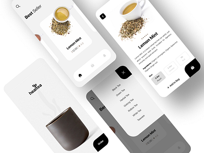 Exploration #3 - Tea Order App app beverage clean ui drink drink app food app foodie mobile order tea ui ux