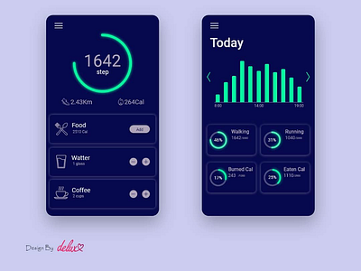 Health management app ui design ux design