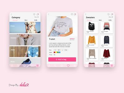 online shopping app ui design ux design