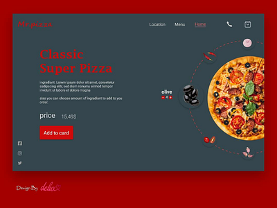 food delivery website ui ux website design