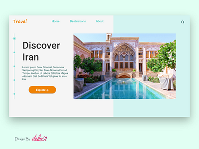 tourism website concept ui ux website