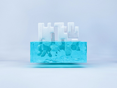 abstract water ∇ experiment 3d abstract blue cinema 4d experiment minimalism render studio water white