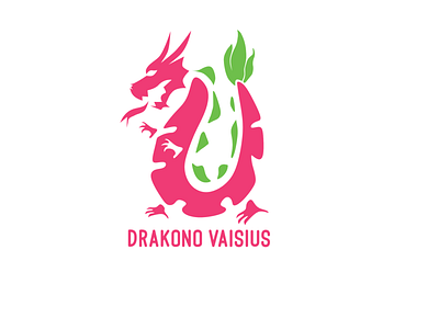 Energy drink "Drakono Vaisius" dragonfruit energy drink logo vector