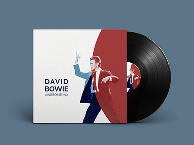 David Bowie's Vinyl Album Cover album cover album cover design davidbowie design graphic design illustration vinyl