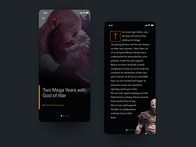 Blog Reading App UI app clean colors dark dark ui design hello dribbble interaction interface sarvottam ui uiux