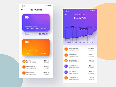 Cryptocurrency exchange app UI app clean colors design gradient illustration interaction interface sarvottam ui ui ux uiux uiux design uiuxdesign uiuxdesigner