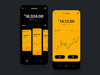 Wallet app with Cryptocurrency Exchange app clean colors design gradient hello dribbble illustration interaction interface sarvottam ui