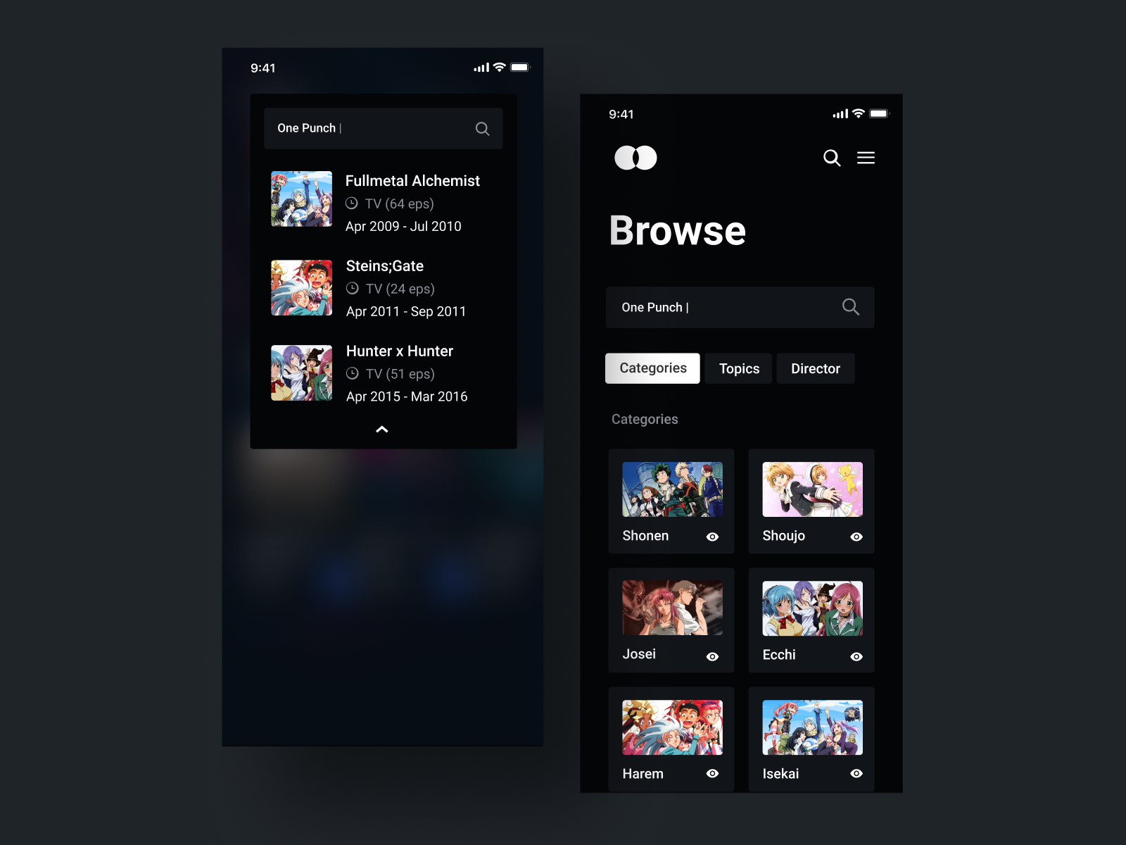 Anime streaming app by Sarvottam Ghosh on Dribbble