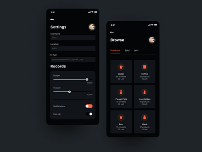 Dark Mobile UI ( Dark Theme ) Hope you like it app clean colors design gradient illustration interaction interface sarvottam ui uiux uiuxdesign