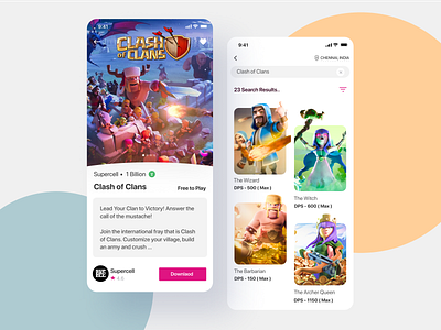 Store Design for Mobile applications ( Clash of Clans ) animation app clean colors design hello dribbble interaction interface sarvottam ui ui design uiux ux