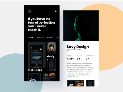 Minimal Designer Profile App .