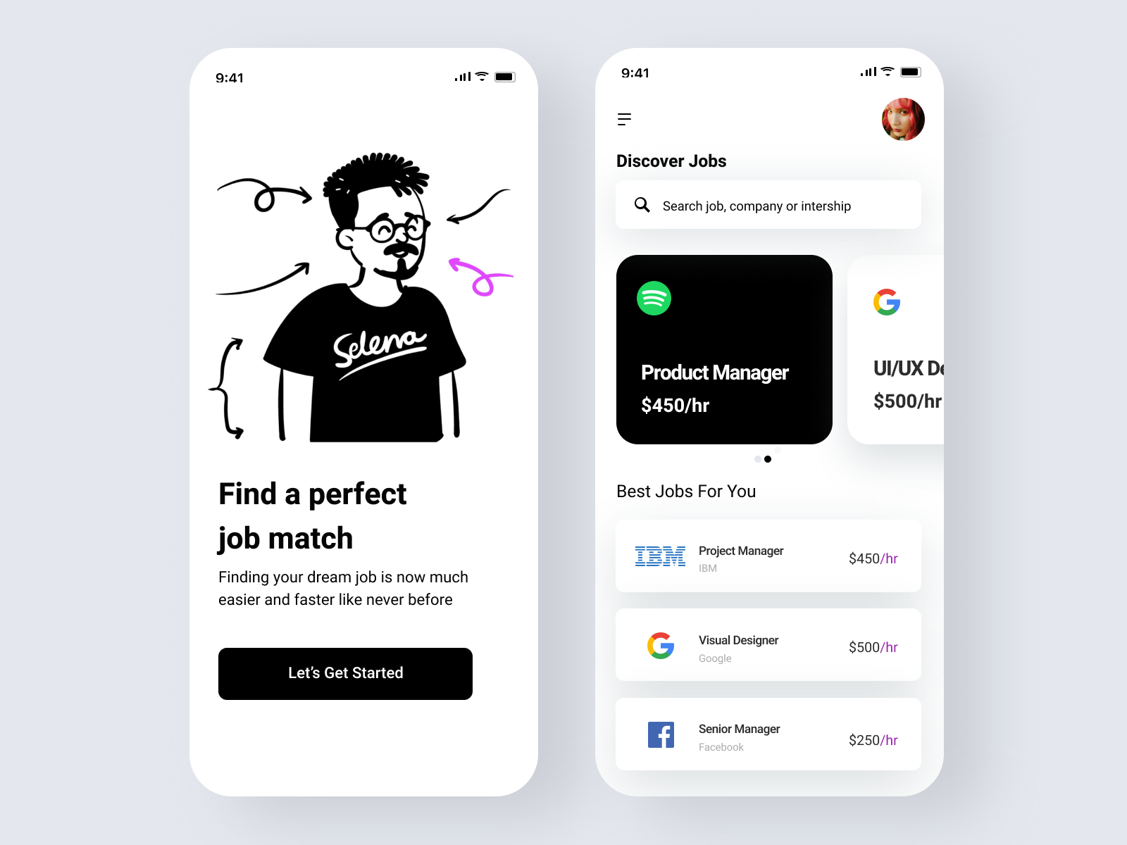 Mobile Application Design For Job Portal By Sarvottam Ghosh On Dribbble