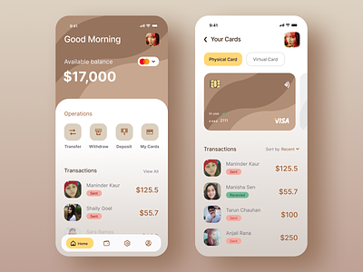 App design for Money Transfer Online..