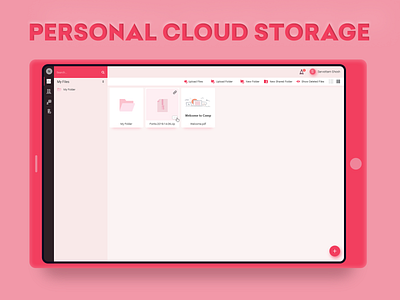 Personal Cloud Storage android app animation app branding clean clean ui cloud colors dashboad design gradient hello dribbble illustration interaction interface sarvottam storage ui uiux ux