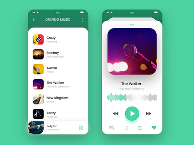 Music App IOS android app animation app clean clean ui colors design gradient hello dribbble illustration interaction interface ios minimal mobile prototype sarvottam ui ui design uiux