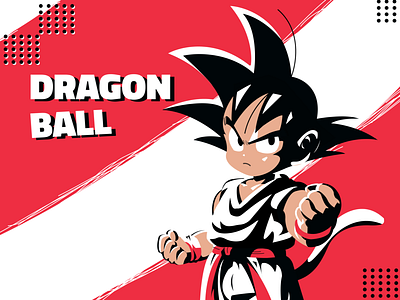 Kid Goku app black clean colors design draft dragon dragonball drawing goku gradient hello dribbble illustration interaction interface red sarvottam ui ux vibrant