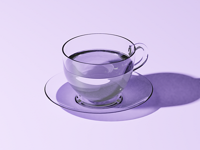 Cup Of Water 3d 3d art 3d artist 3d illustration app blender branding clean colors design glass gradient graphic design hello dribbble illustration interaction interface purple sarvottam ui