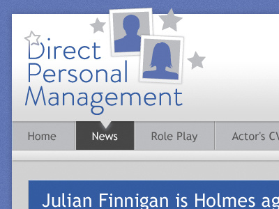 Direct Personal Management - Logo and website detail logo ui. web design