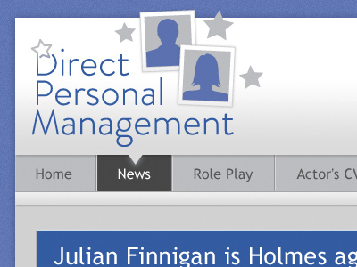 Direct Personal Management - Logo and website detail