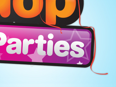 Pop Parties illustrator logo