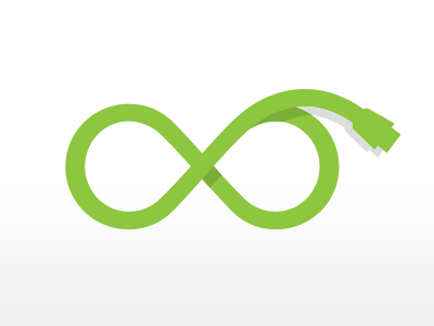 Cinco Digital Logo cable green infinity