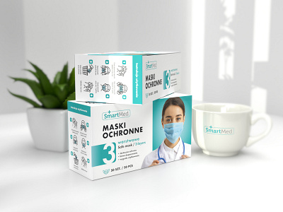 SmartMed Face mask - packaging and logo design
