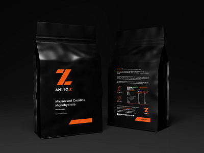 AminoZ • Packaging design branding branding agency graphic design minimalist package design packaging packaging design packshot pictoo pouch sports supplements