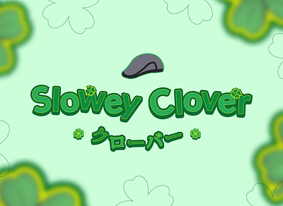 Logo for VTuber or Streamer Slowey Clover, Nature Style branding clover cute logo design graphic design illustration japanese style logo vector vtuber