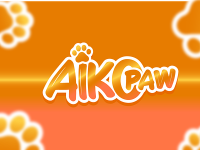 Logo for VTuber or Streamer, AikoPaw, Cute, Cat