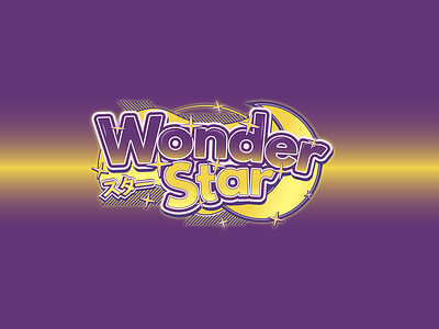 Logo for VTuber or Streamer, Wonder Star Japanese Cute Style