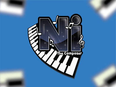 Logo for Vtuber Ni The Composer branding design graphic design illustration logo vector vtuber